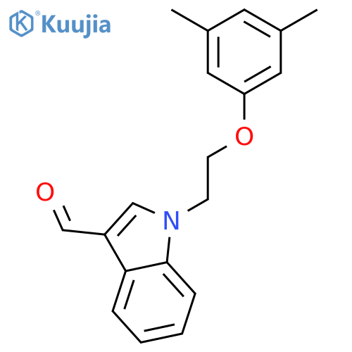 1-2-(3,5-Dimethylphenoxy)ethyl-1H-indole-3-carbaldehyde structure