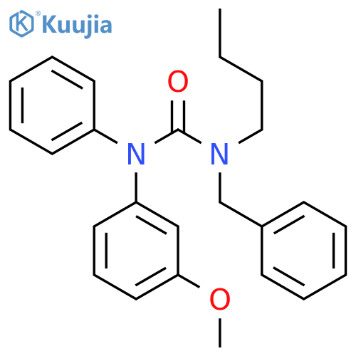 Urea, N-butyl-N'-(3-methoxyphenyl)-N'-phenyl-N-(phenylmethyl)- structure