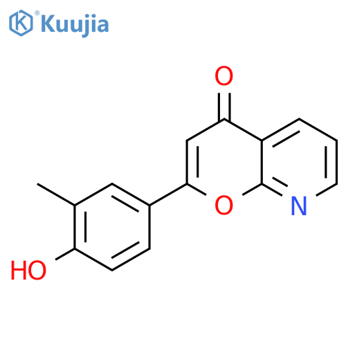 4H-Pyrano[2,3-b]pyridin-4-one, 2-(4-hydroxy-3-methylphenyl)- structure