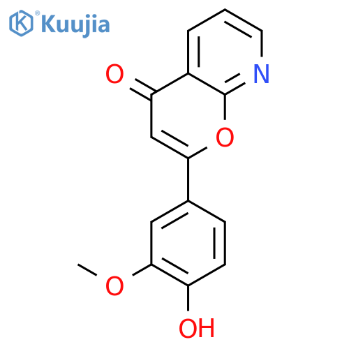 4H-Pyrano[2,3-b]pyridin-4-one, 2-(4-hydroxy-3-methoxyphenyl)- structure