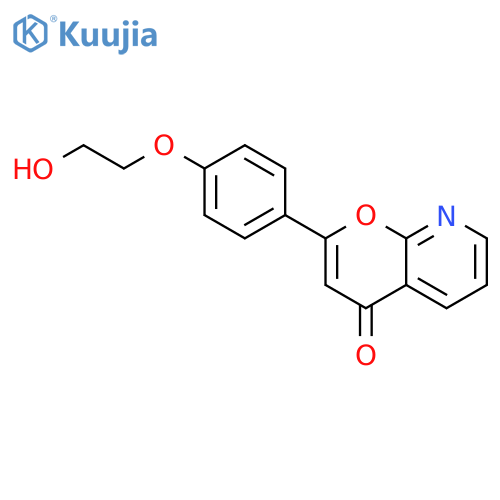 4H-Pyrano[2,3-b]pyridin-4-one, 2-[4-(2-hydroxyethoxy)phenyl]- structure