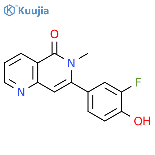 1,6-Naphthyridin-5(6H)-one, 7-(3-fluoro-4-hydroxyphenyl)-6-methyl- structure