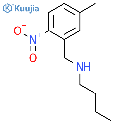 BENZENEMETHANAMINE, N-BUTYL-5-METHYL-2-NITRO- structure