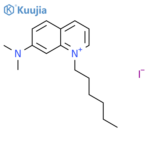 QUINOLINIUM, 7-(DIMETHYLAMINO)-1-HEXYL-, IODIDE structure