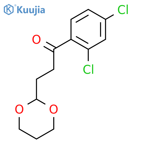 2',4'-Dichloro-3-(1,3-Dioxan-2-Yl)-Propiophenone structure
