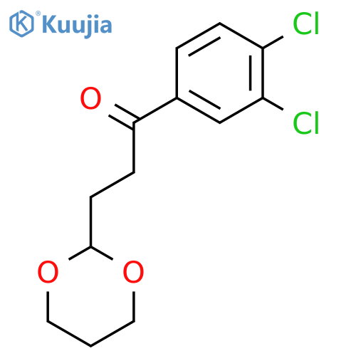 3',4'-Dichloro-3-(1,3-Dioxan-2-Yl)-Propiophenone structure