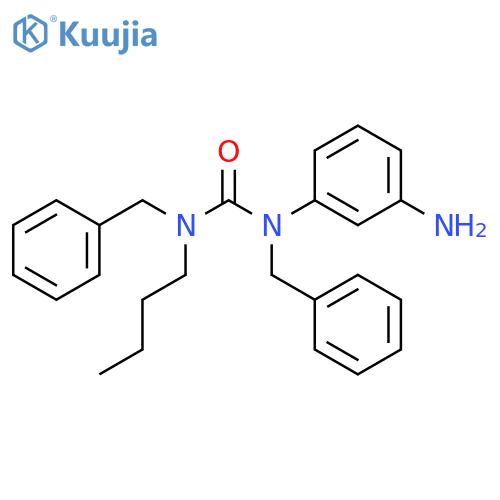 Urea, N-(3-aminophenyl)-N'-butyl-N,N'-bis(phenylmethyl)- structure