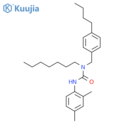 Urea, N-[(4-butylphenyl)methyl]-N'-(2,4-dimethylphenyl)-N-heptyl- structure