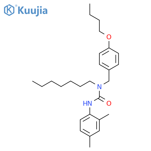Urea, N-[(4-butoxyphenyl)methyl]-N'-(2,4-dimethylphenyl)-N-heptyl- structure