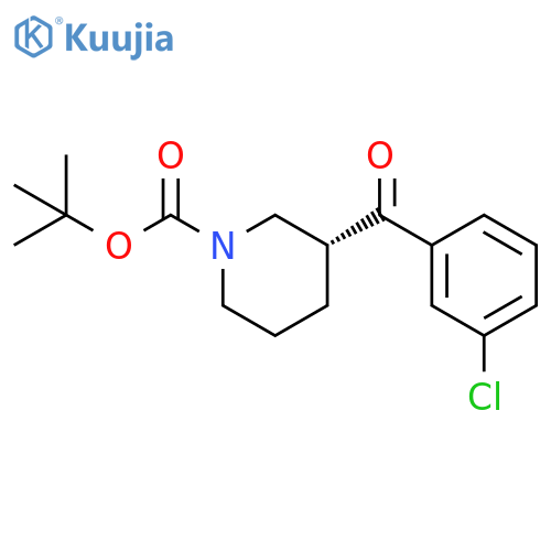 (R)-tert-butyl 3-(3-chlorobenzoyl)piperidine-1-carboxylate structure