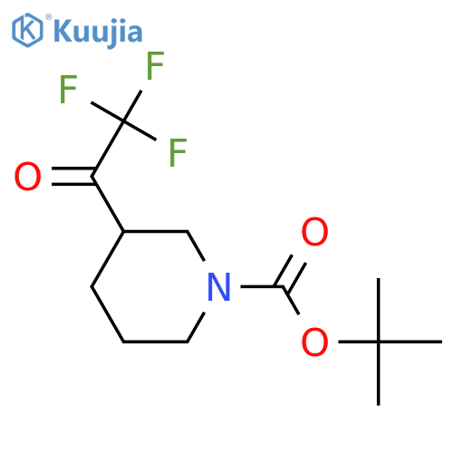 Tert-butyl 3-(2,2,2-trifluoroacetyl)piperidine-1-carboxylate structure