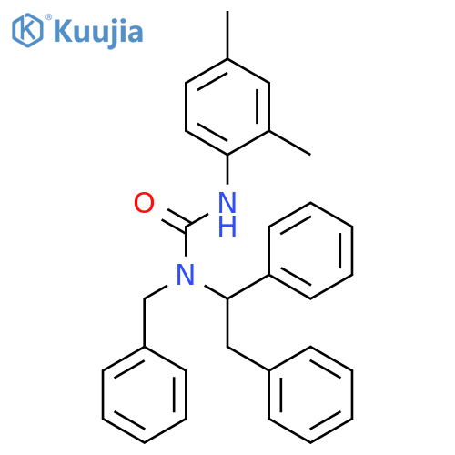 Urea, N'-(2,4-dimethylphenyl)-N-(1,2-diphenylethyl)-N-(phenylmethyl)- structure