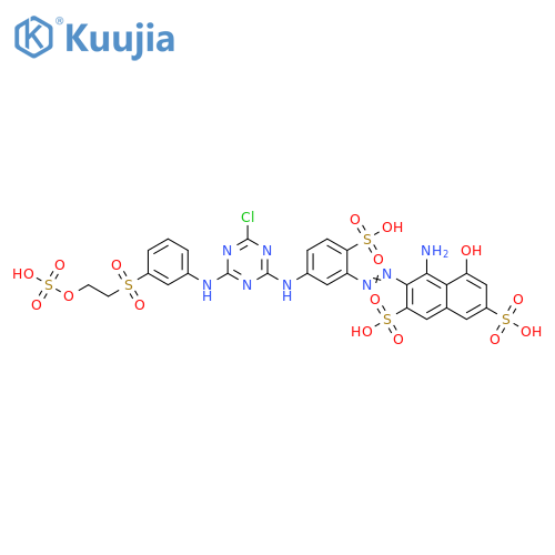 2,7-Naphthalenedisulfonic acid,4-amino-3-[[5-[[4-chloro-6-[[3-[[2-(sulfooxy)ethyl]sulfonyl]phenyl]amino]-1,3,5-triazin-2-yl]amino]-2-sulfophenyl]azo]-5-hydroxy- structure