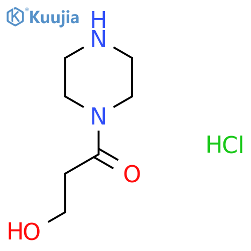3-hydroxy-1-(piperazin-1-yl)propan-1-one hydrochloride structure