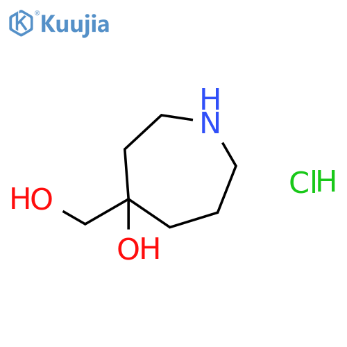 4-(hydroxymethyl)-4-azepanol hydrochloride structure