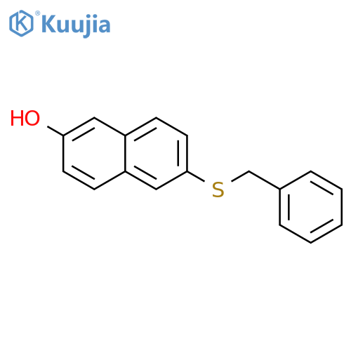 2-Naphthalenol, 6-[(phenylmethyl)thio]- structure