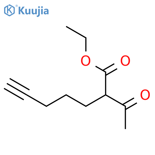 6-Heptynoic acid, 2-acetyl-, ethyl ester structure
