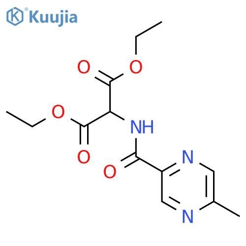 Propanedioic acid, [[(5-methylpyrazinyl)carbonyl]amino]-, diethyl ester structure