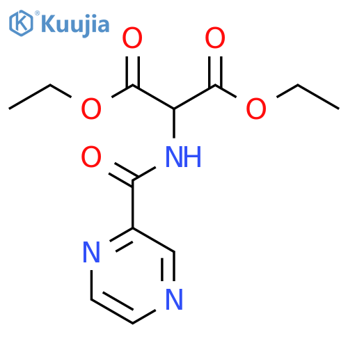 Propanedioic acid, [(pyrazinylcarbonyl)amino]-, diethyl ester structure