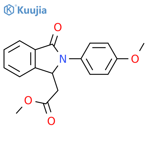 1H-Isoindole-1-acetic acid, 2,3-dihydro-2-(4-methoxyphenyl)-3-oxo-,methyl ester structure