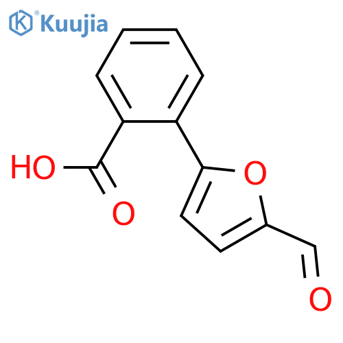 2-(5-formylfuran-2-yl)benzoic acid structure