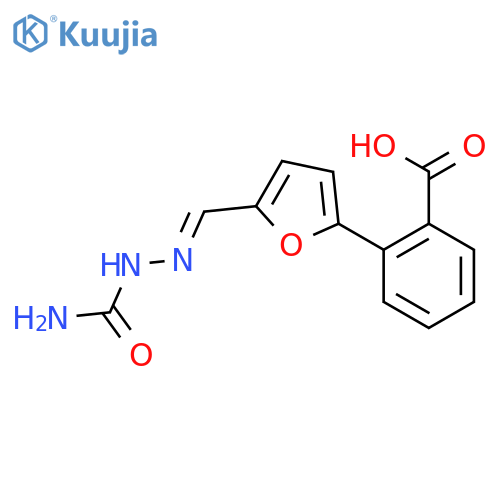 Benzoic acid, 2-[5-[[(aminocarbonyl)hydrazono]methyl]-2-furanyl]- structure