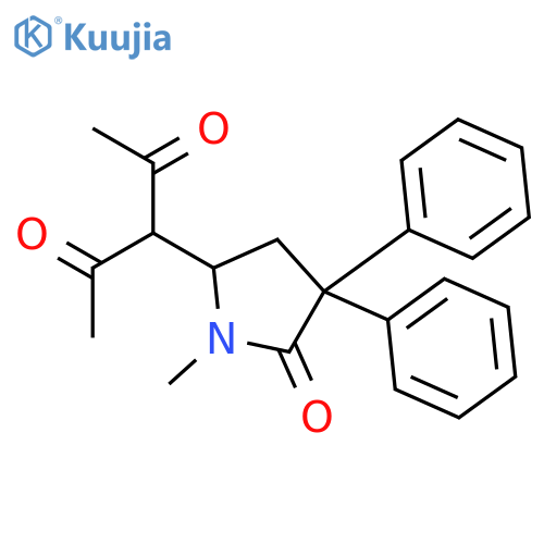 2,4-Pentanedione, 3-(1-methyl-5-oxo-4,4-diphenyl-2-pyrrolidinyl)- structure