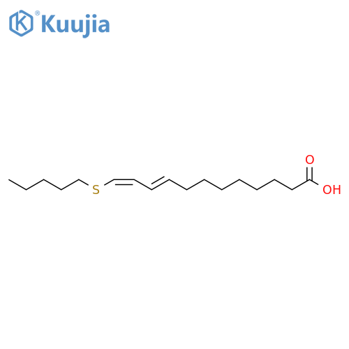 9,11-Dodecadienoic acid, 12-(pentylthio)-, (E,Z)- structure