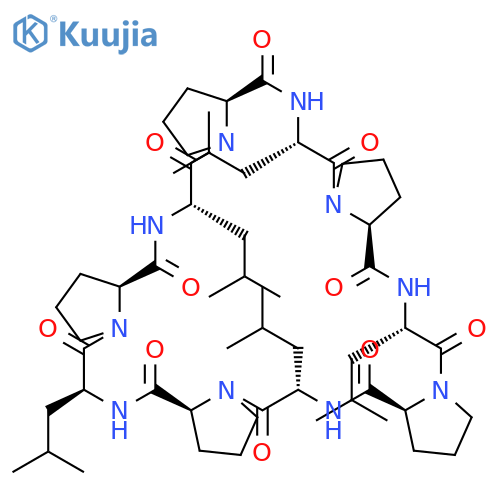 Cyclo(L-leucyl-L-prolyl-L-leucyl-L-prolyl-L-leucyl-L-prolyl-L-leucyl-L-prolyl-L-leucyl-L-prolyl) structure