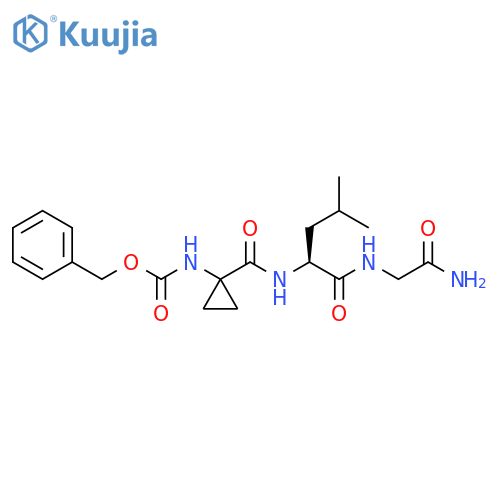 Glycinamide,N-[[1-[[(phenylmethoxy)carbonyl]amino]cyclopropyl]carbonyl]-L-leucyl- structure