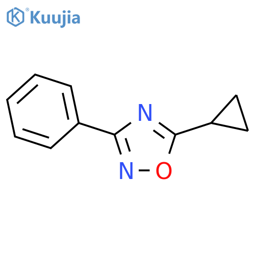 1,2,4-Oxadiazole, 5-cyclopropyl-3-phenyl- structure
