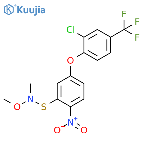 Benzenesulfenamide, 5-[2-chloro-4-(trifluoromethyl)phenoxy]-N-methoxy-N-methyl-2-nitro- structure