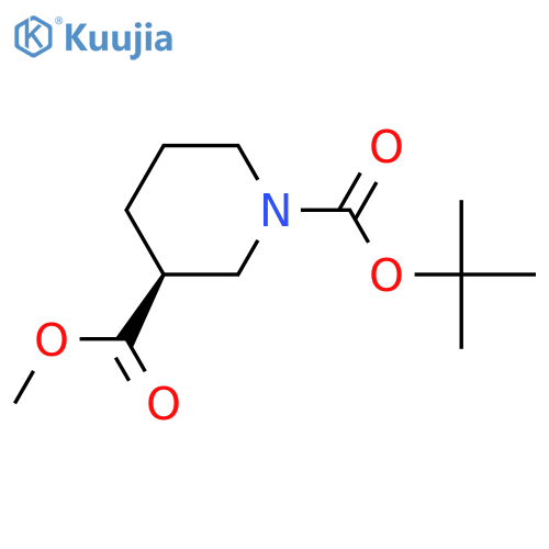 O1-tert-butyl O3-methyl (3S)-piperidine-1,3-dicarboxylate structure