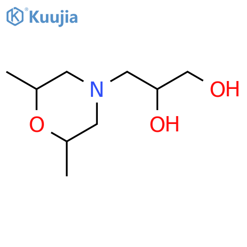 1,2-Propanediol, 3-(2,6-dimethyl-4-morpholinyl)- structure