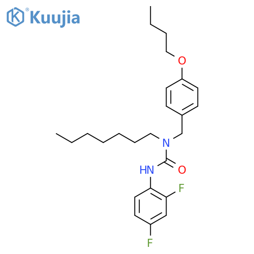 Urea, N-[(4-butoxyphenyl)methyl]-N'-(2,4-difluorophenyl)-N-heptyl- structure