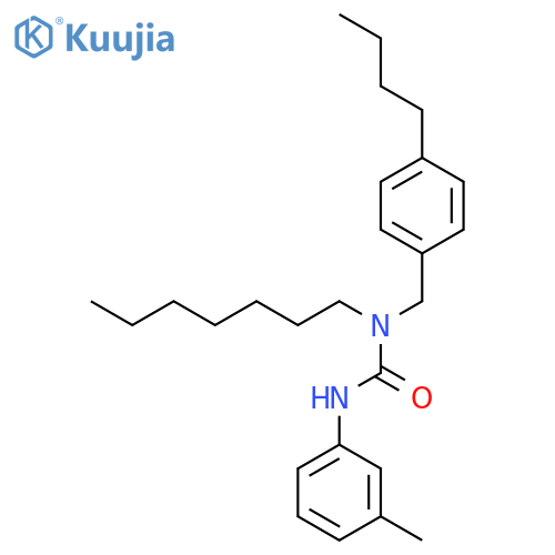 Urea, N-[(4-butylphenyl)methyl]-N-heptyl-N'-(3-methylphenyl)- structure
