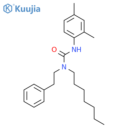 Urea, N'-(2,4-dimethylphenyl)-N-heptyl-N-(2-phenylethyl)- structure