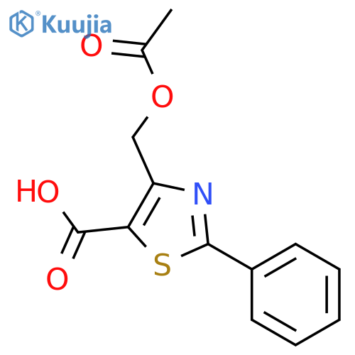 5-Thiazolecarboxylic acid, 4-[(acetyloxy)methyl]-2-phenyl- structure