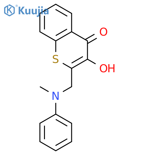 4H-1-Benzothiopyran-4-one, 3-hydroxy-2-[(methylphenylamino)methyl]- structure