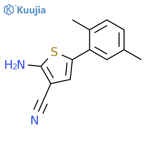 3-Thiophenecarbonitrile, 2-amino-5-(2,5-dimethylphenyl)- structure