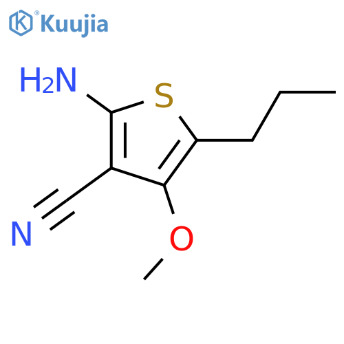 3-Thiophenecarbonitrile, 2-amino-4-methoxy-5-propyl- structure