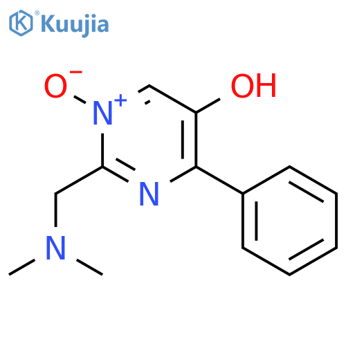5-Pyrimidinol, [(dimethylamino)methyl]-4-phenyl-, 1-oxide structure