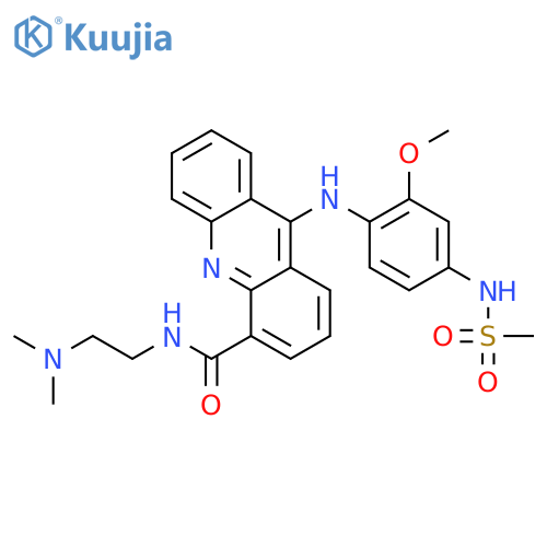 N-[2-(dimethylamino)ethyl]-9-({2-methoxy-4-[(methylsulfonyl)amino]phenyl}amino)acridine-4-carboxamide structure