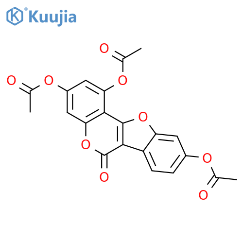 6H-BENZOFURO[3,2-C][1]BENZOPYRAN-6-ONE, 1,3,9-TRIS(ACETYLOXY)- structure