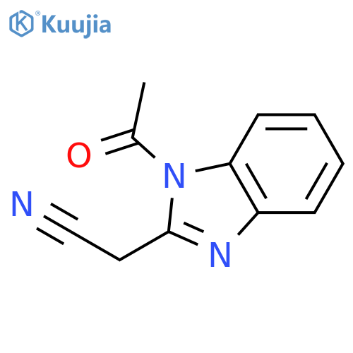 1H-Benzimidazole-2-acetonitrile,1-acetyl- structure