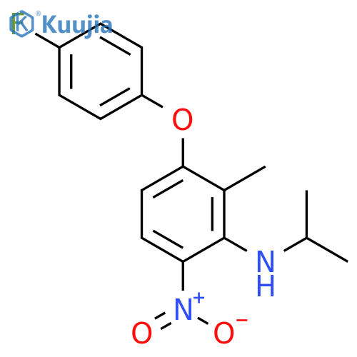 BENZENAMINE, 3-(4-FLUOROPHENOXY)-2-METHYL-N-(1-METHYLETHYL)-6-NITRO- structure