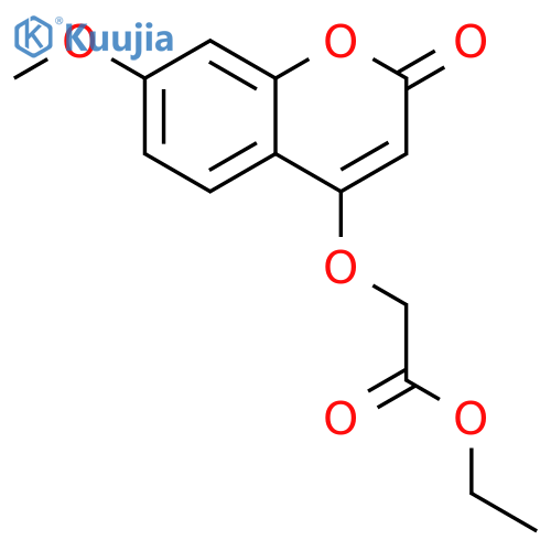 Acetic acid, [(7-methoxy-2-oxo-2H-1-benzopyran-4-yl)oxy]-, ethyl ester structure