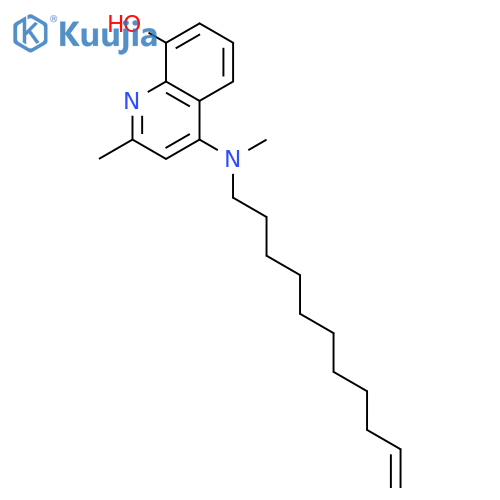 8-Quinolinol, 2-methyl-4-(methyl-10-undecenylamino)- structure