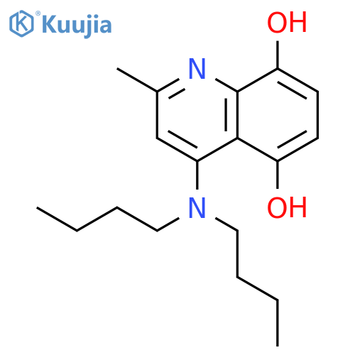 5,8-Quinolinediol, 4-(dibutylamino)-2-methyl- structure