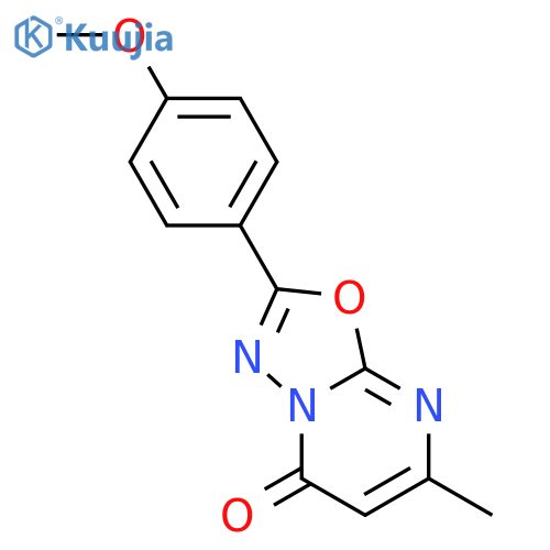 5H-1,3,4-Oxadiazolo[3,2-a]pyrimidin-5-one,2-(4-methoxyphenyl)-7-methyl- structure